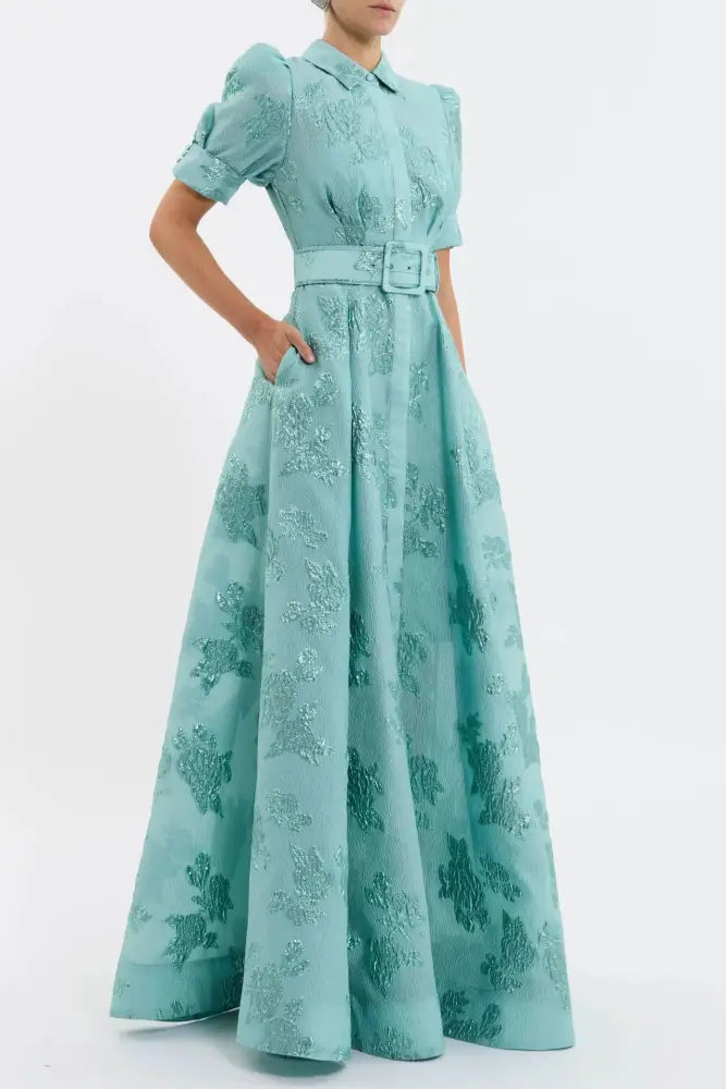 Vintage French Long Dress – same ANTHEM. Romantic Streetwear for Soulmates - Emerald / S