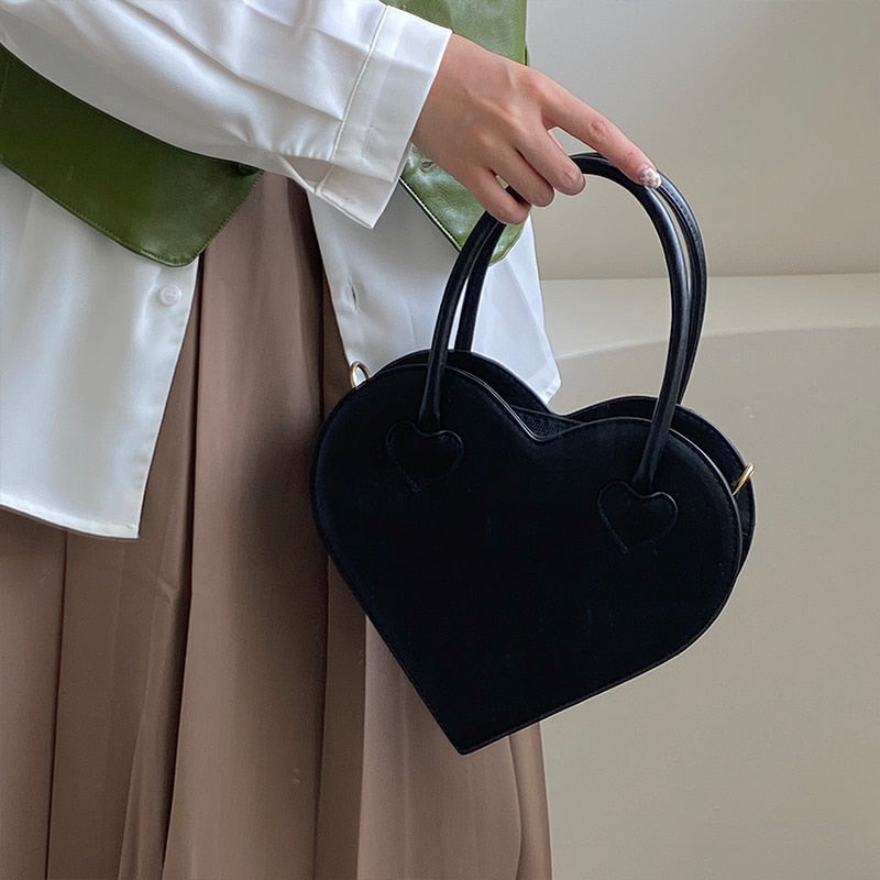 Vintage Heart Shoulder Bag | same ANTHEM. Soulmate Streetwear - Black