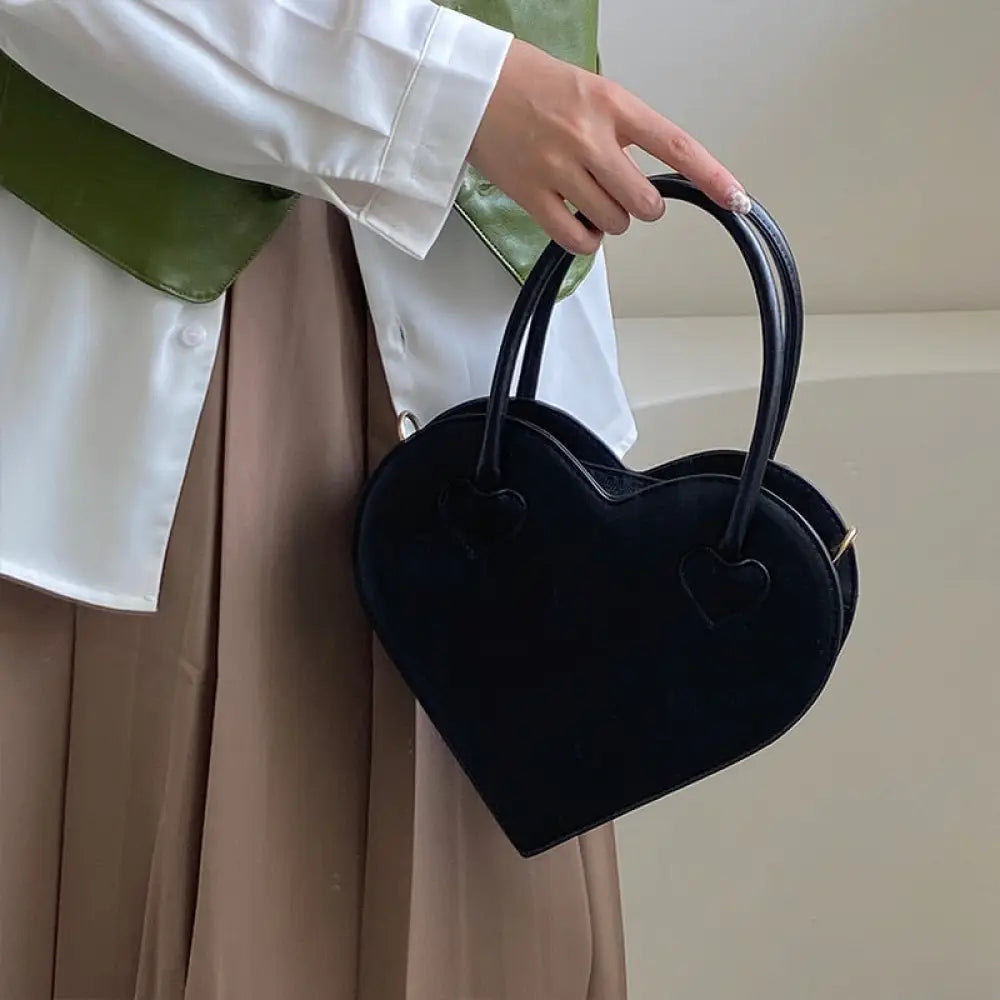 Vintage Heart Shoulder Bag | same ANTHEM. Soulmate Streetwear - Black