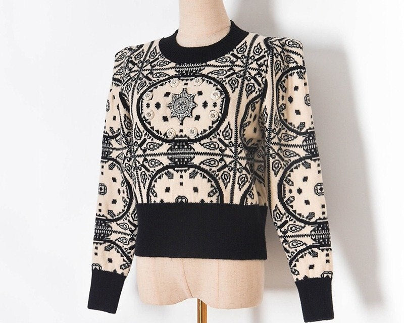 Vintage Jacquard Soulmate Sweater – same ANTHEM. - Black / One Size