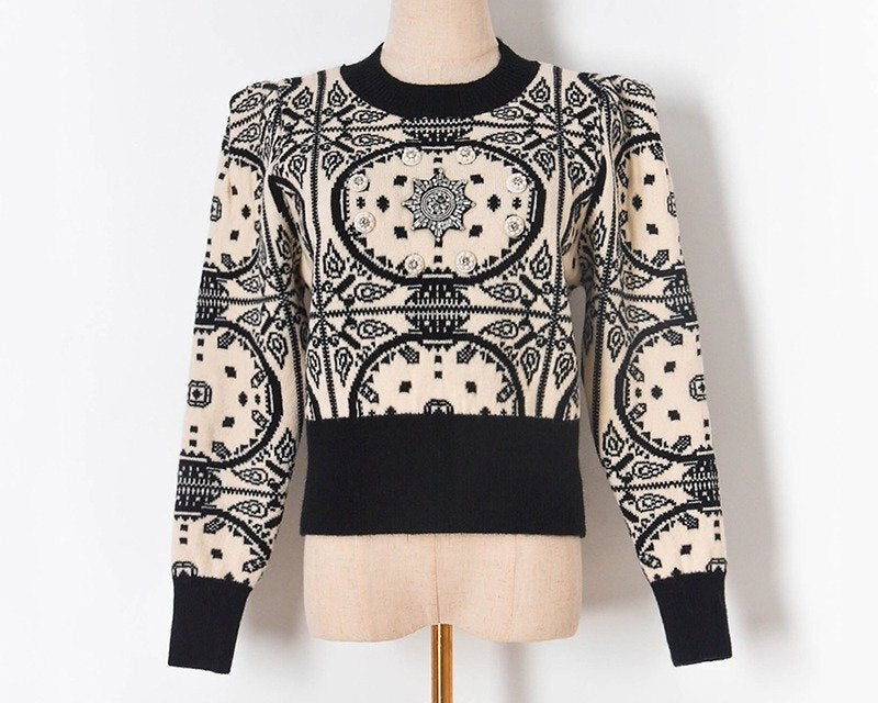 Vintage Jacquard Soulmate Sweater – same ANTHEM. - Black / One Size