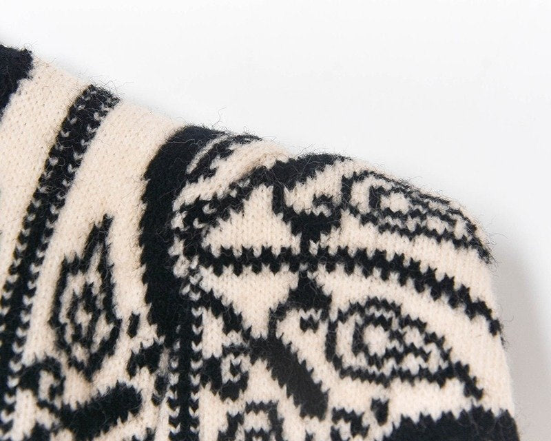 Vintage Jacquard Soulmate Sweater – same ANTHEM. - Black / One Size