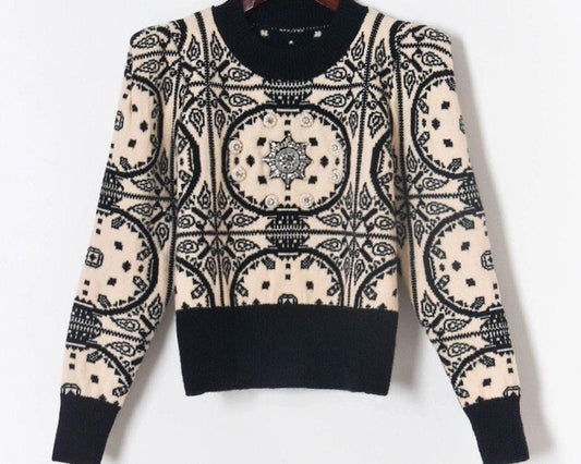 Vintage Jacquard Soulmate Sweater – same ANTHEM. - Black / One Size