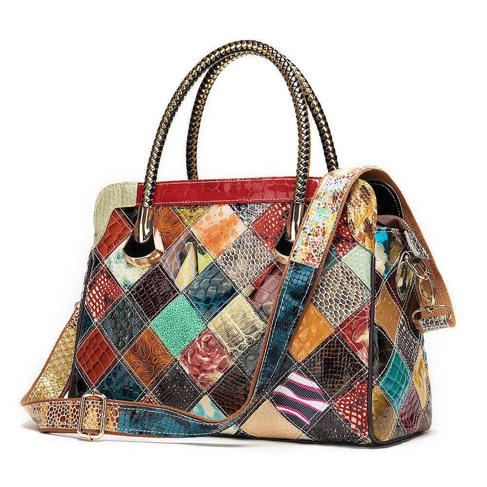 Vintage Leather Patchwork Handbag | same ANTHEM. - 496color - Bag