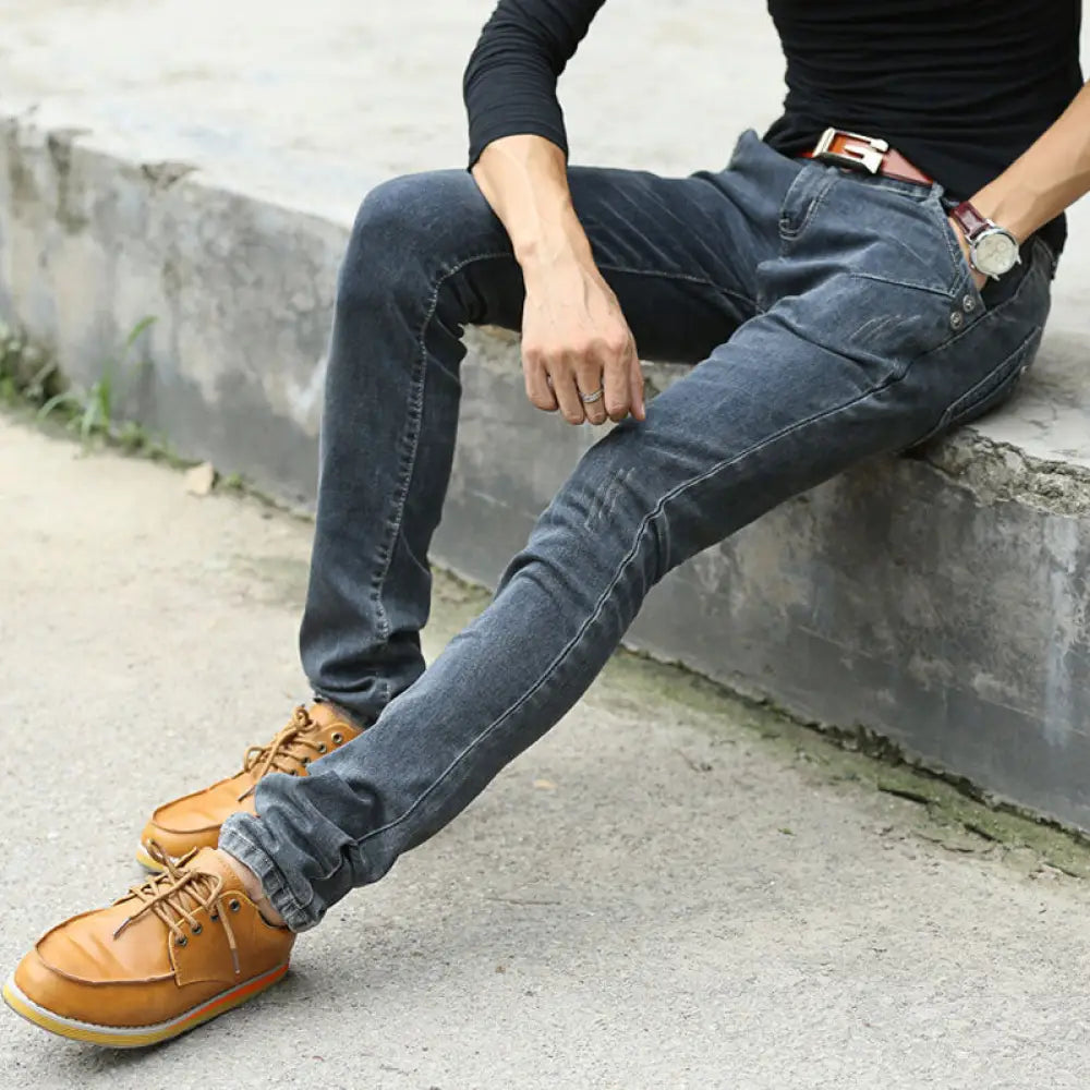 Vintage Men Slim Fit Jeans | High Quality Business Trousers | same ANTHEM.