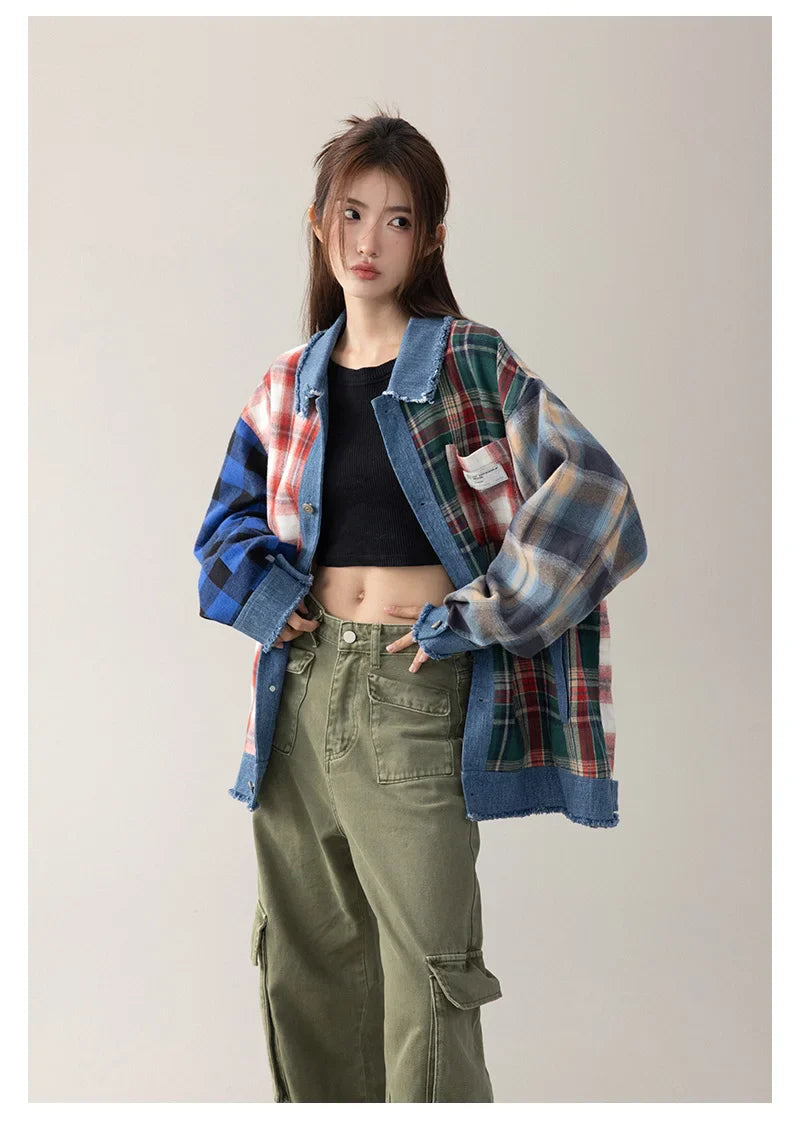 Vintage Patchwork Plaid Coat – Soulmate Streetwear | same ANTHEM