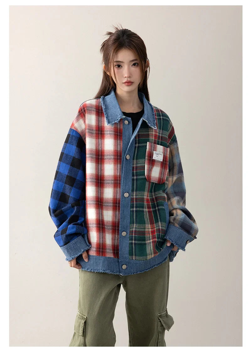 Vintage Patchwork Plaid Coat – Soulmate Streetwear | same ANTHEM