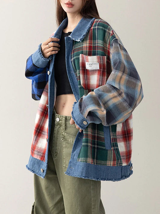 Vintage Patchwork Plaid Coat – Soulmate Streetwear | same ANTHEM