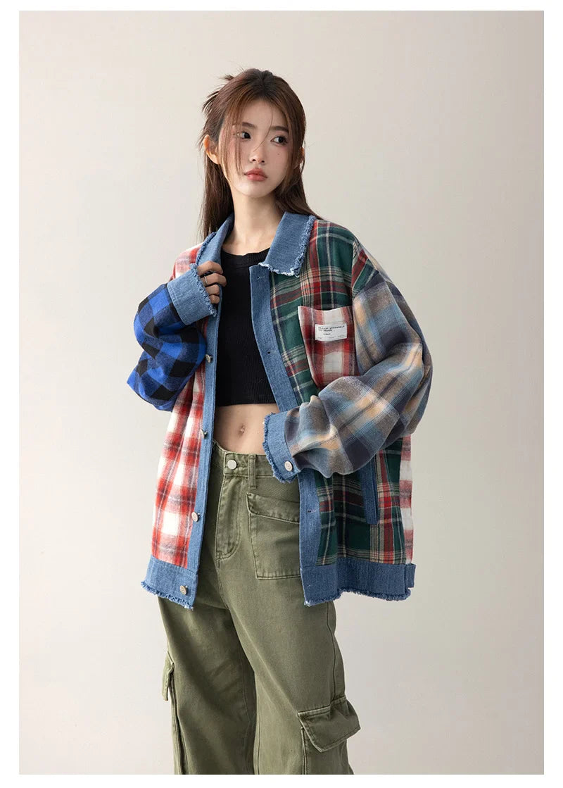 Vintage Patchwork Plaid Coat – Soulmate Streetwear | same ANTHEM