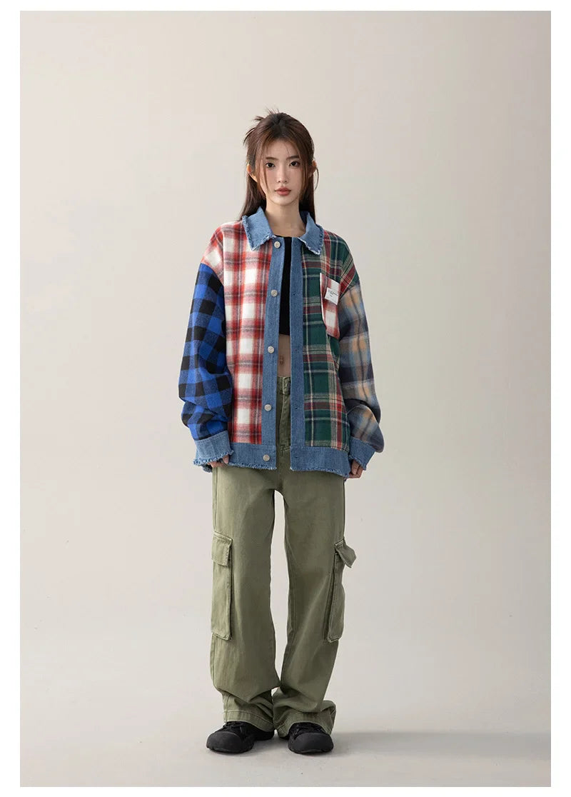 Vintage Patchwork Plaid Coat – Soulmate Streetwear | same ANTHEM