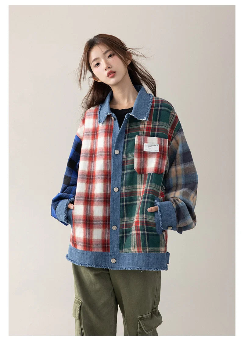 Vintage Patchwork Plaid Coat – Soulmate Streetwear | same ANTHEM
