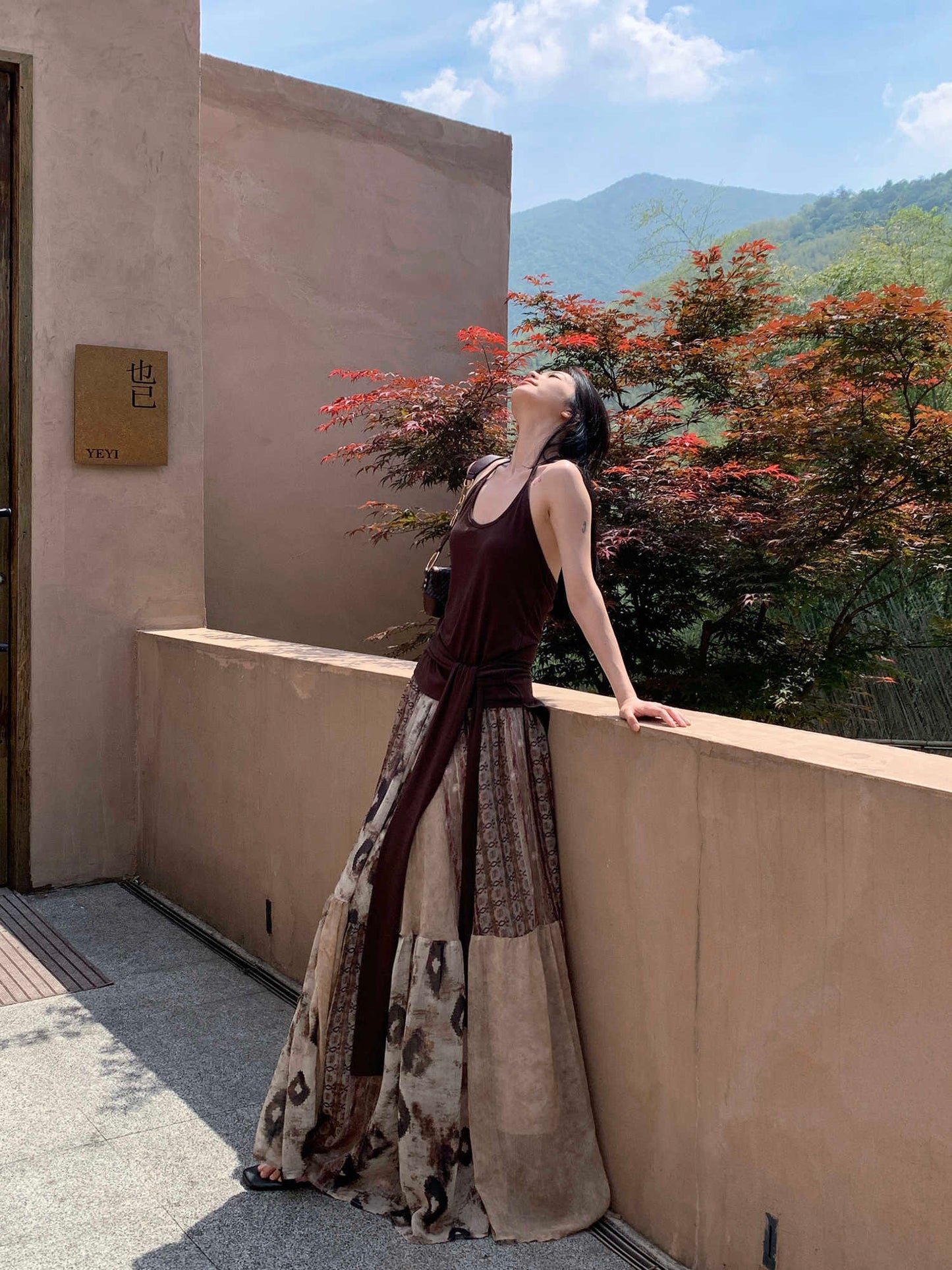 Vintage Printed Chiffon Skirt | same ANTHEM. Boho Streetwear for Lovers