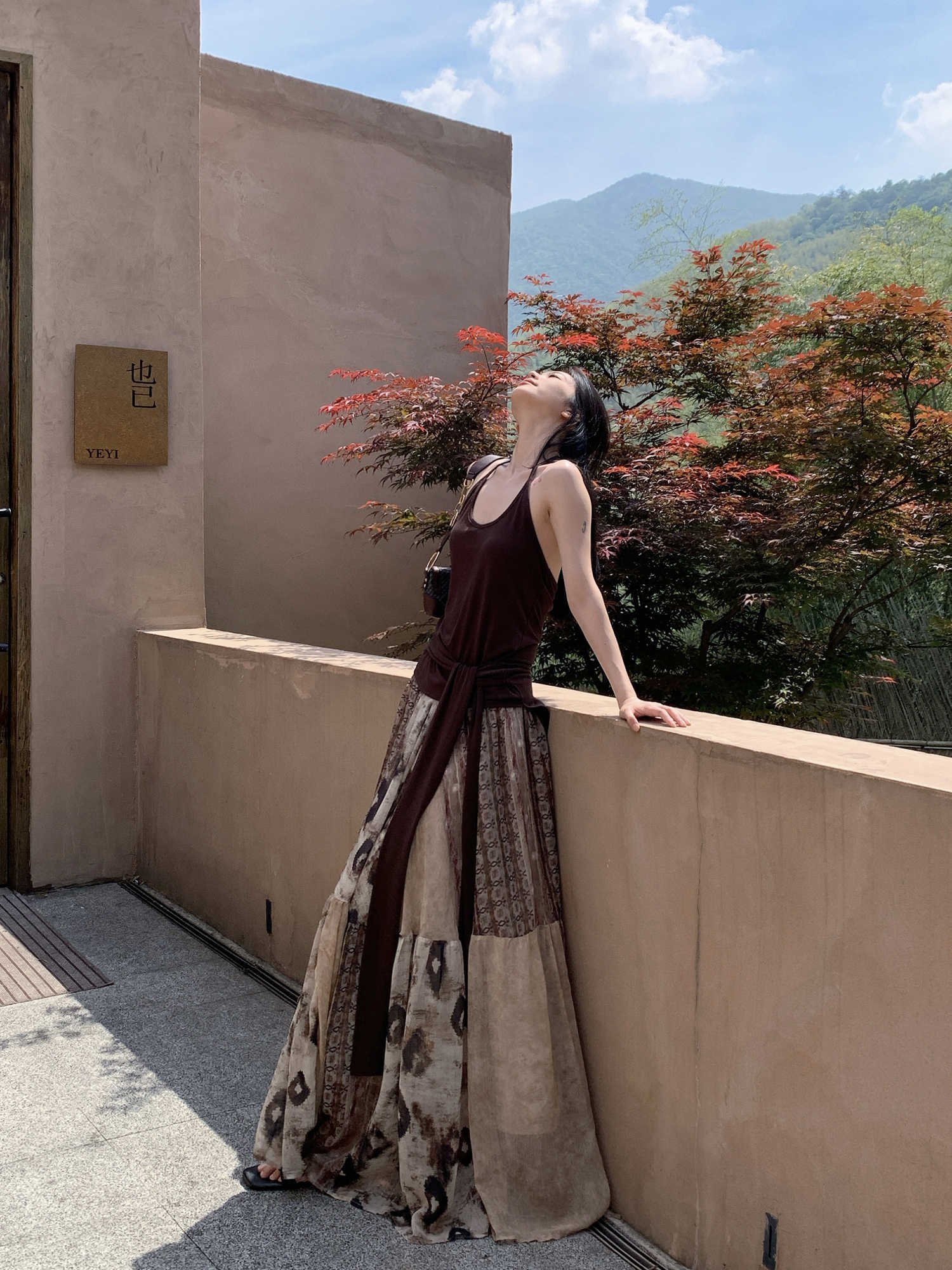 Vintage Printed Chiffon Skirt | same ANTHEM. Boho Streetwear for Lovers