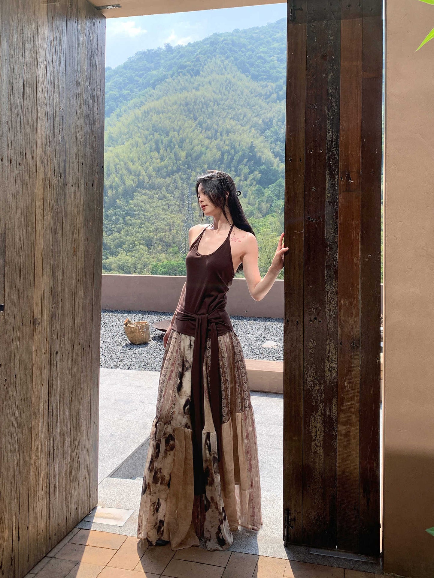 Vintage Printed Chiffon Skirt | same ANTHEM. Boho Streetwear for Lovers