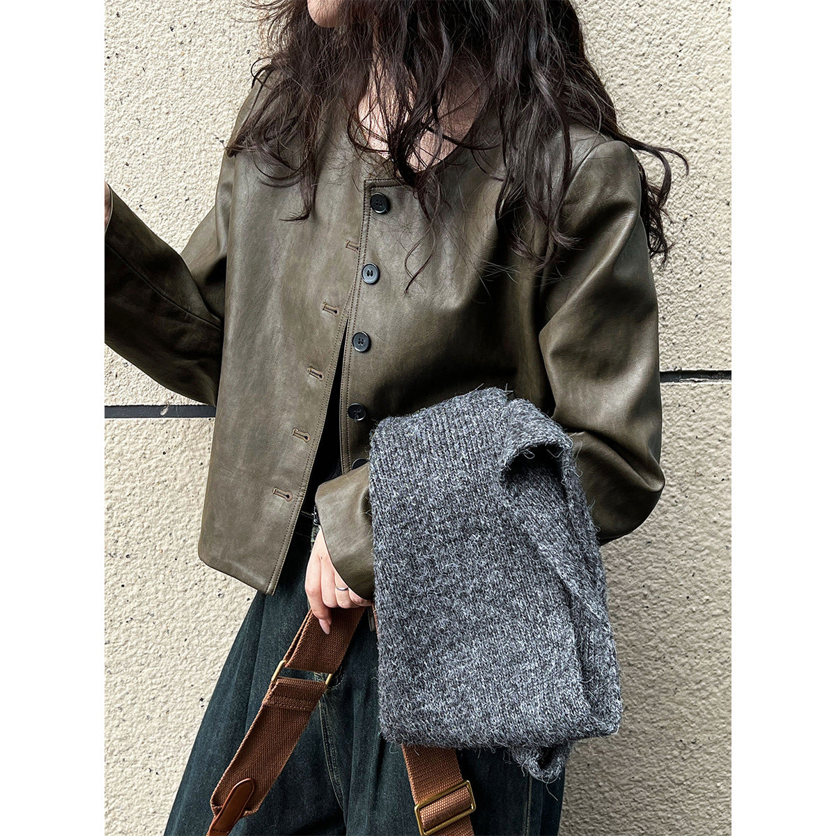Vintage PU Leather Jacket – same ANTHEM.