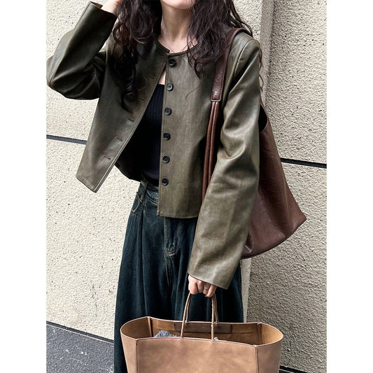 Vintage PU Leather Jacket – same ANTHEM.