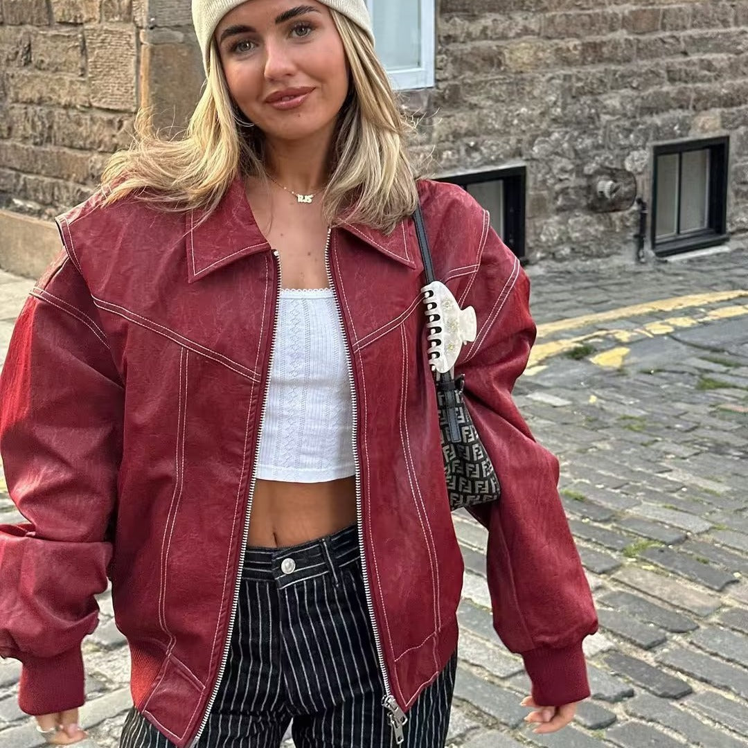 Vintage PU Patchwork Jacket – same ANTHEM | Soulmate Streetwear