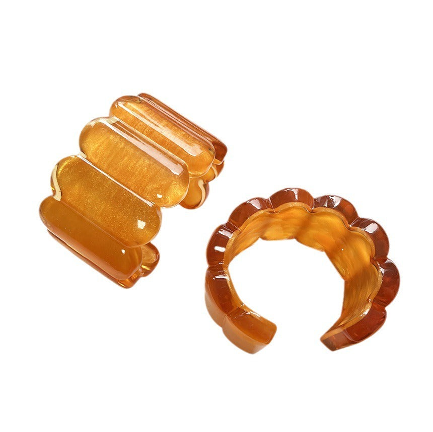 Vintage Resin Bracelet & Ring Set – same ANTHEM. Soulmate Streetwear Jewelry - Bracelet + Ring Set