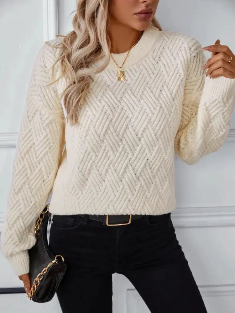 Vintage Round Neck Knit Sweater – same ANTHEM.