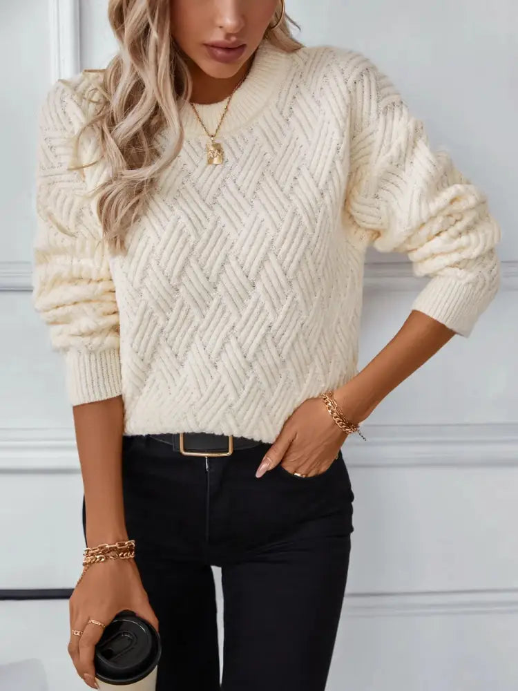 Vintage Round Neck Knit Sweater – same ANTHEM.