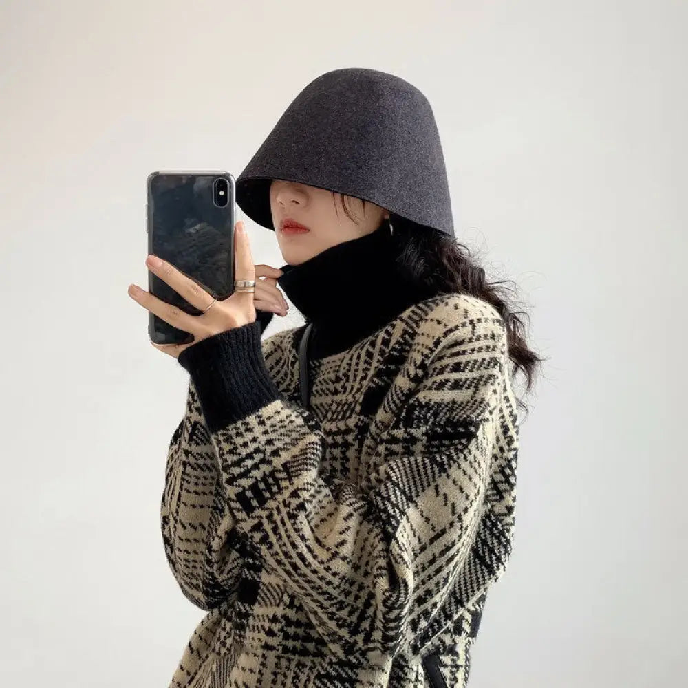 Vintage turtleneck sweater - Black / One size - Bag