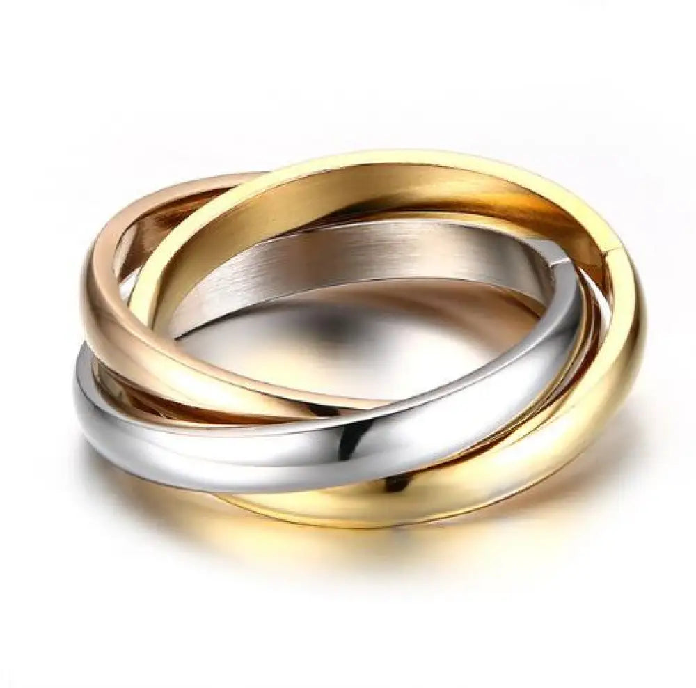Vnox 3-Ring Set for Women – Classic Soulmate Streetwear Jewelry | same ANTHEM. - B-size 10