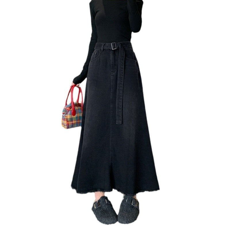 Washed Denim Long Skirt | Lover’s Skirt for Friends & Soulmates | same ANTHEM