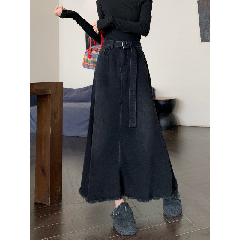 Washed Denim Long Skirt | Lover’s Skirt for Friends & Soulmates | same ANTHEM