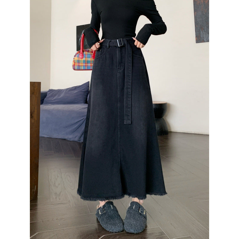 Washed Denim Long Skirt | Lover’s Skirt for Friends & Soulmates | same ANTHEM