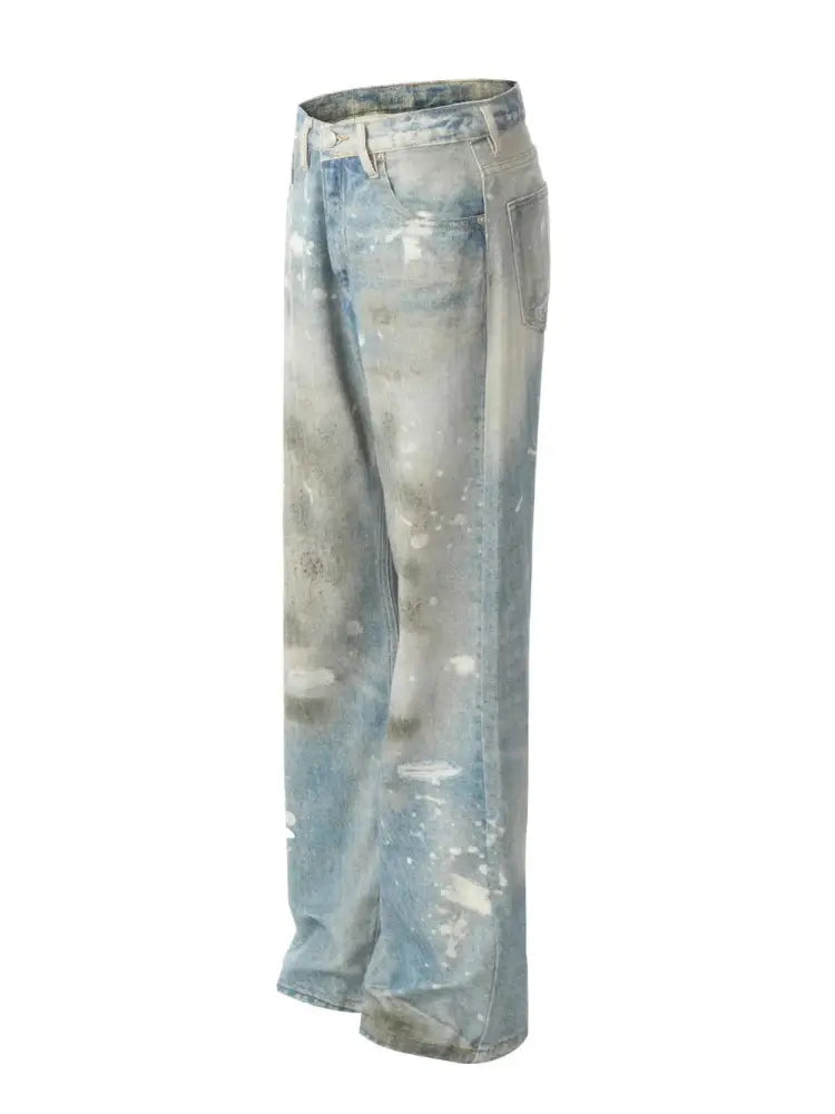 Waste Soil Style Straight Leg Jeans – Japanese Chic | same ANTHEM