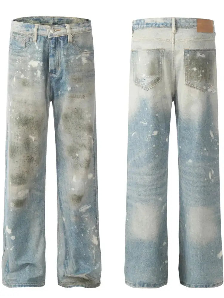 Waste Soil Style Straight Leg Jeans – Japanese Chic | same ANTHEM