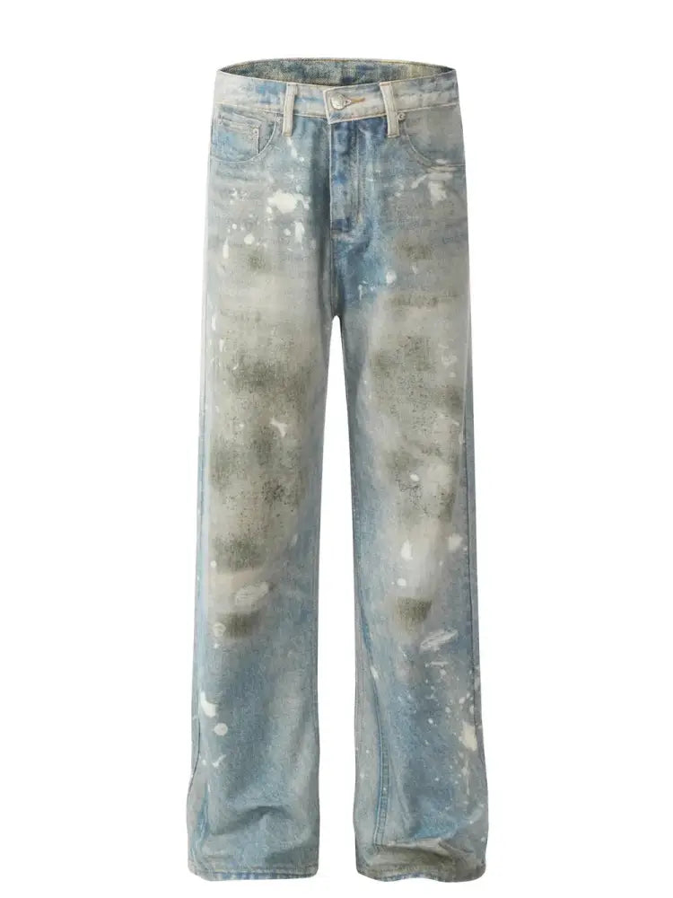 Waste Soil Style Straight Leg Jeans – Japanese Chic | same ANTHEM - Blue / M