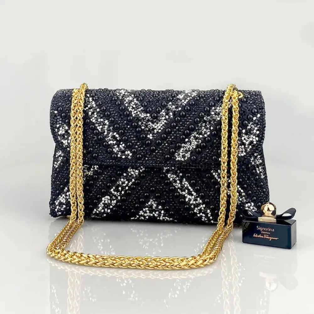 Water Diamond Underarm Handheld Bag | same ANTHEM. Luxe Soulmate Streetwear - Black