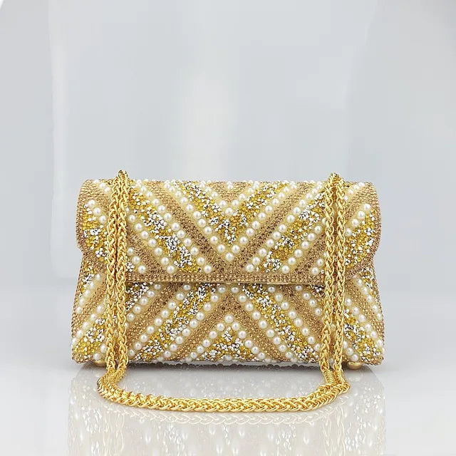 Water Diamond Underarm Handheld Bag | same ANTHEM. Luxe Soulmate Streetwear - Gold