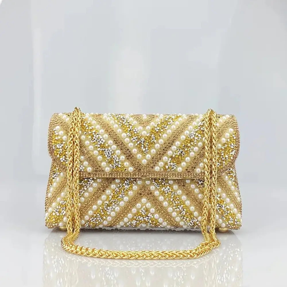 Water Diamond Underarm Handheld Bag | same ANTHEM. Luxe Soulmate Streetwear - Gold