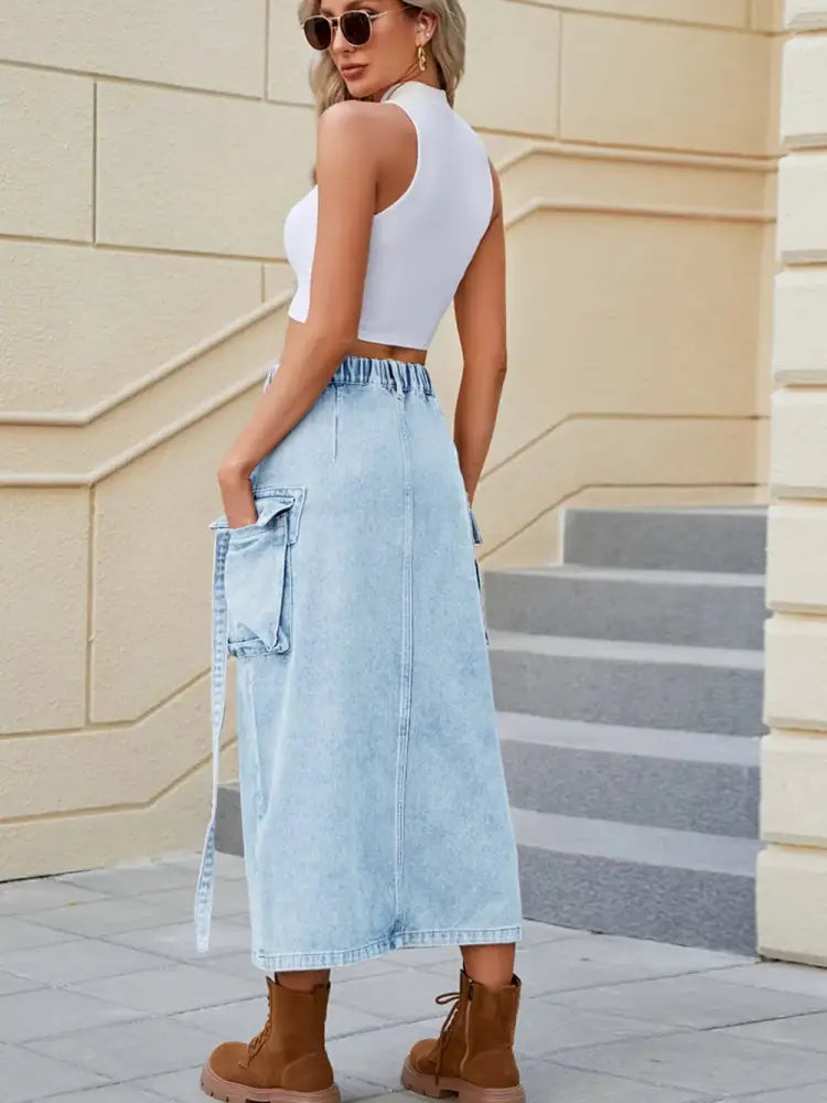 Water Washed Denim Skirt – dreamy nostalgic streetwear | same ANTHEM.