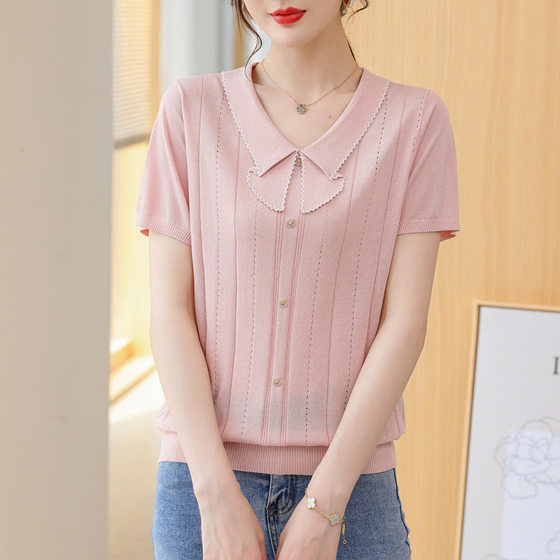 Wear Your Story | Chic Doll Collar Breasted Sweater for Lovers & Friends | same ANTHEM - Top