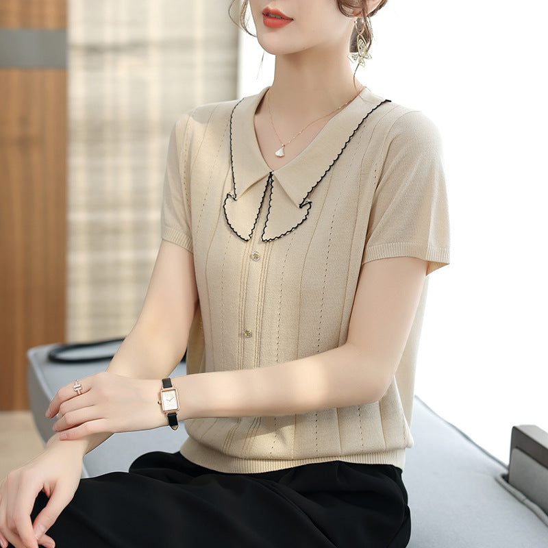 Wear Your Story | Chic Doll Collar Breasted Sweater for Lovers & Friends | same ANTHEM - Top
