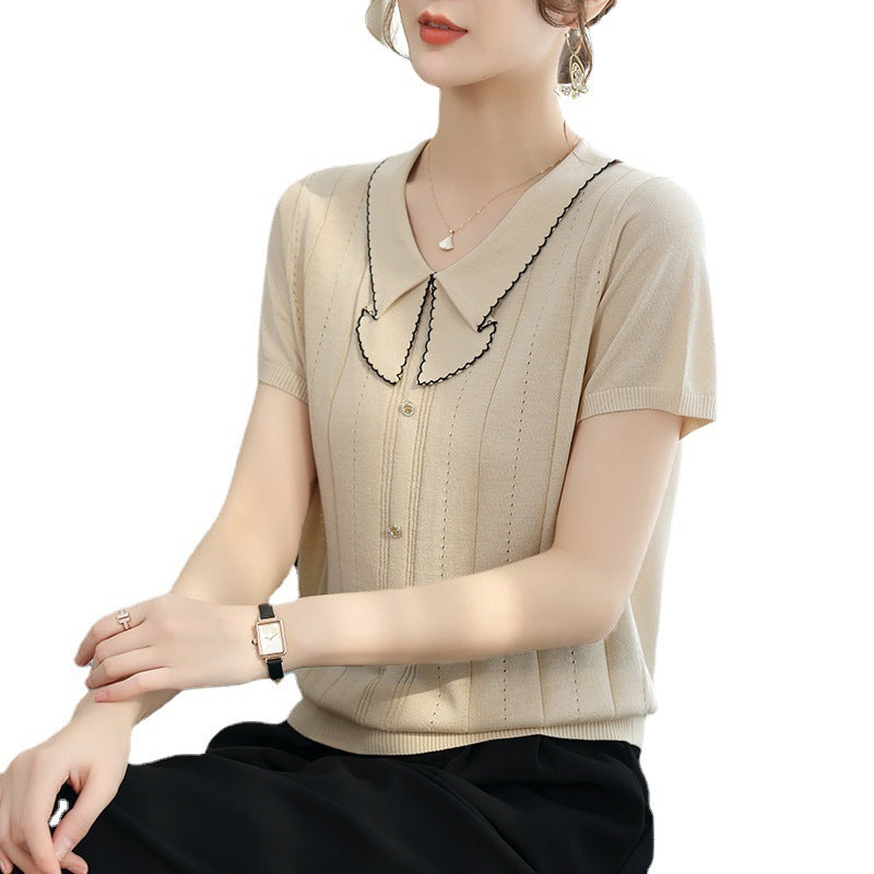 Wear Your Story | Chic Doll Collar Breasted Sweater for Lovers & Friends | same ANTHEM - Top