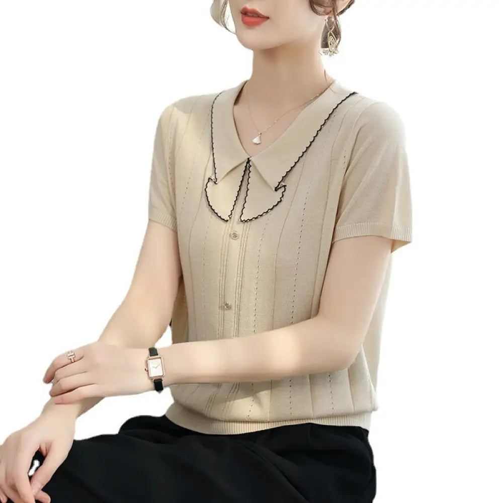 Wear Your Story | Chic Doll Collar Breasted Sweater for Lovers & Friends | same ANTHEM - Top