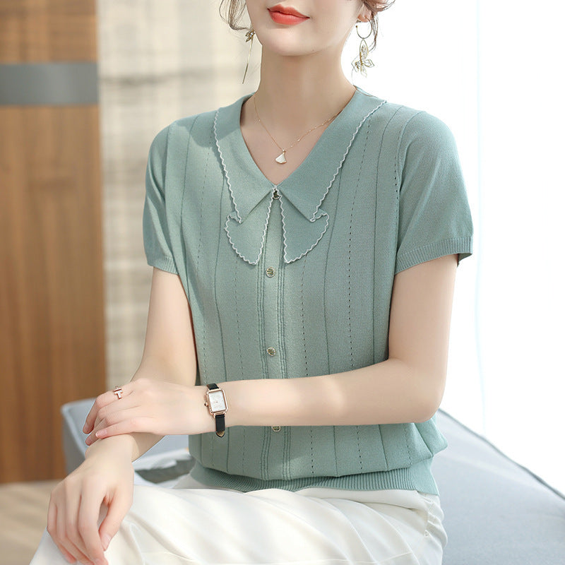 Wear Your Story | Chic Doll Collar Breasted Sweater for Lovers & Friends | same ANTHEM - Top