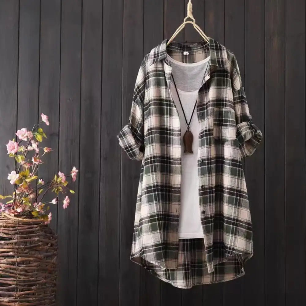 Wear Your Story | Chic Plaid Shirt Coat for Soulmates & Friends | same ANTHEM - Peacock Green / L