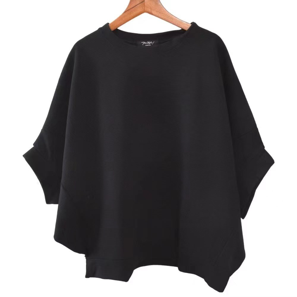 Wear Your Story | Women’s Concave Stripe Casual Top for Soulmates & Friends | same ANTHEM - Black / Free Size