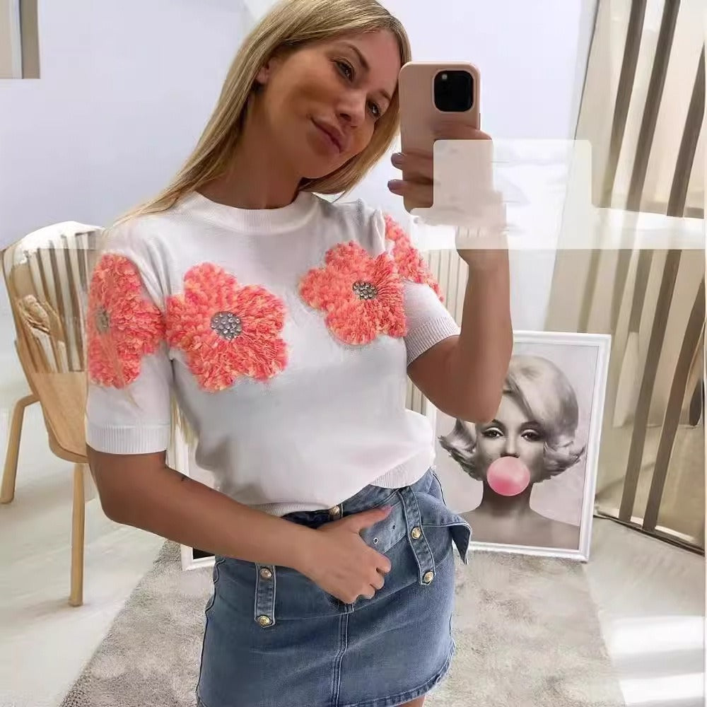 weet Pink Flower Sweater – Dreamy Japanese Style | same ANTHEM