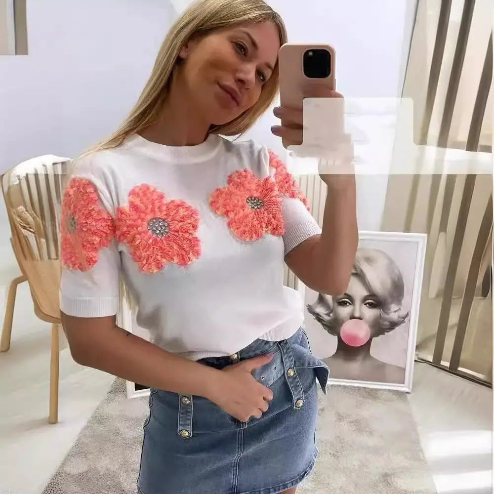 weet Pink Flower Sweater – Dreamy Japanese Style | same ANTHEM