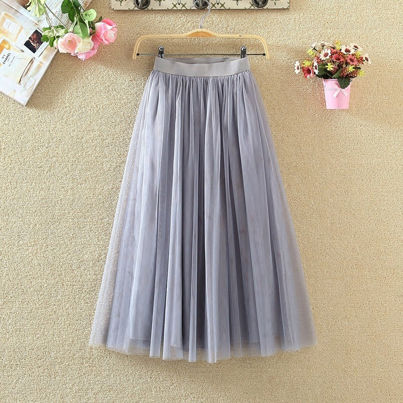Whimsical High-Waist A-Line Skirt – Made for Lovers & Friends | Same Anthem - Grey / 70cm
