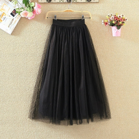 Whimsical High-Waist A-Line Skirt – Made for Lovers & Friends | Same Anthem - Black / 70cm