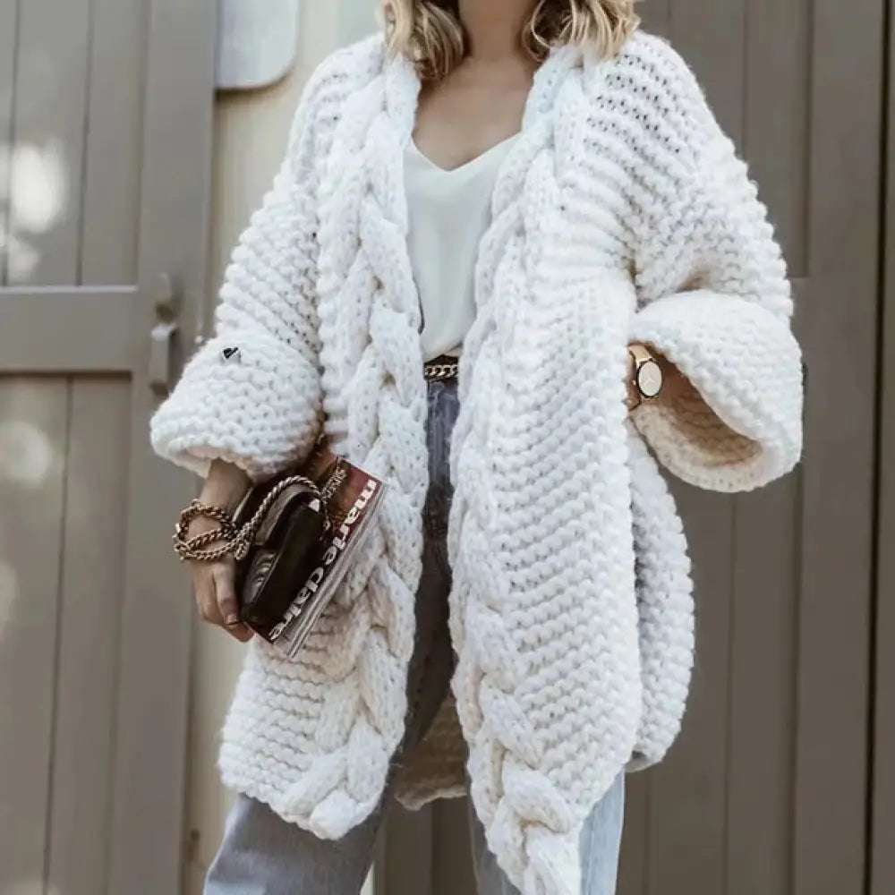 White Tassel Knit Cardigan for Women | same ANTHEM. Soulmate Streetwear - WHITE / one size