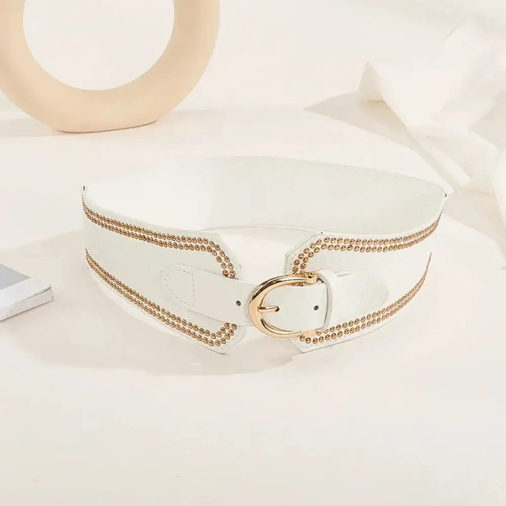 Wide Corset Luxury Rivet Pin BuckleBelt | same ANTHEM.