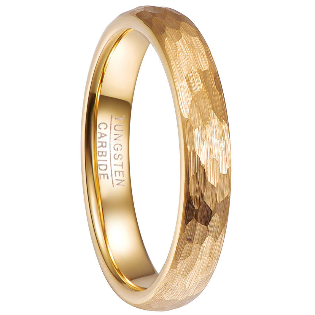 Wide Rose Gold Carved Ring for Men – same ANTHEM. Soulmate Streetwear Jewellery - 4mm Gold / No 10 - Bag